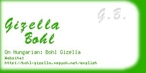 gizella bohl business card